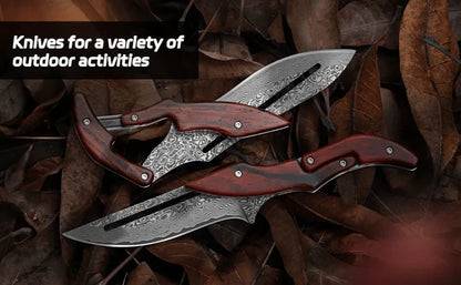 BladeCraft – Hand Forged Damascus Steel Folding Knife