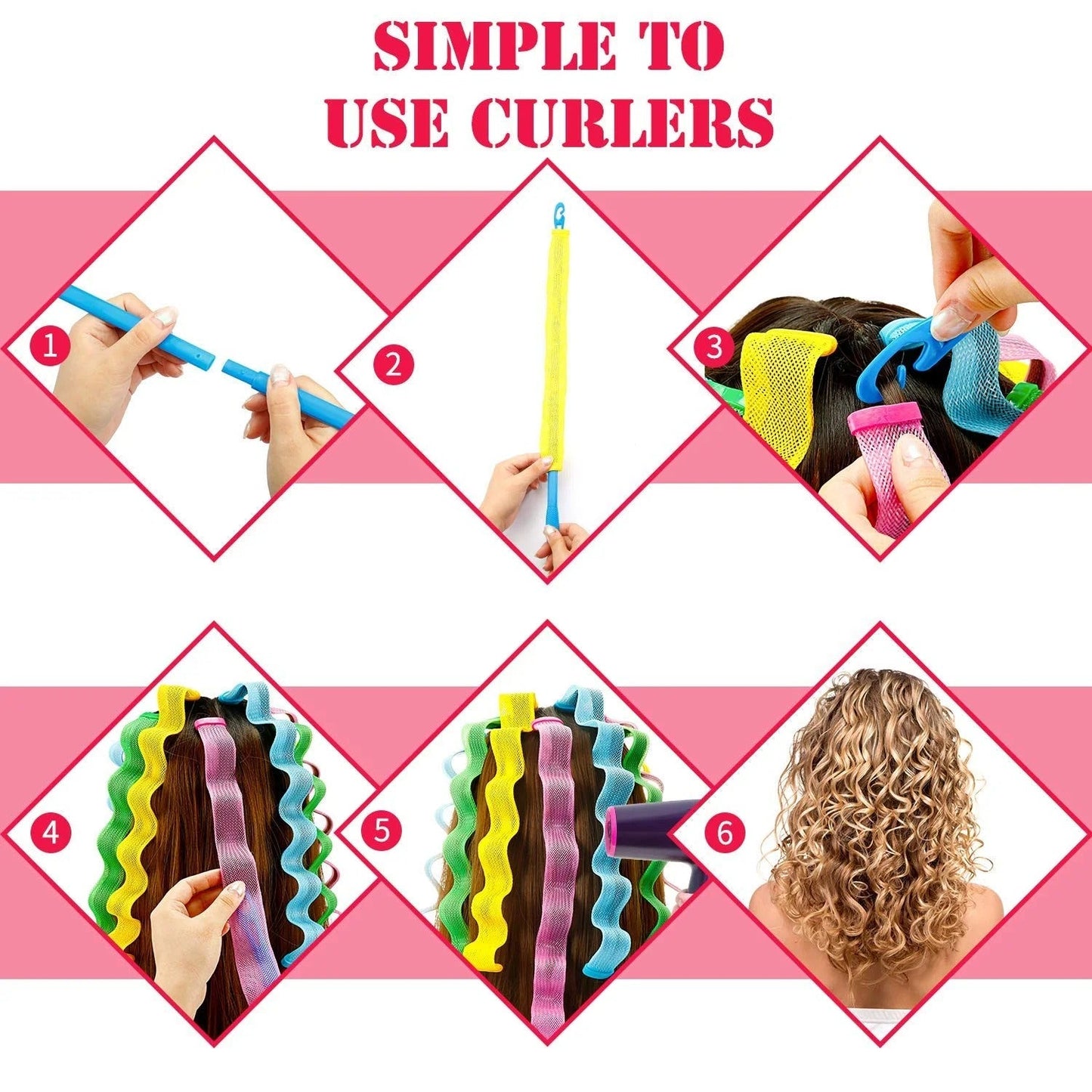 CurlSerene – Heatless Spiral Ribbons ( 12 Pcs)